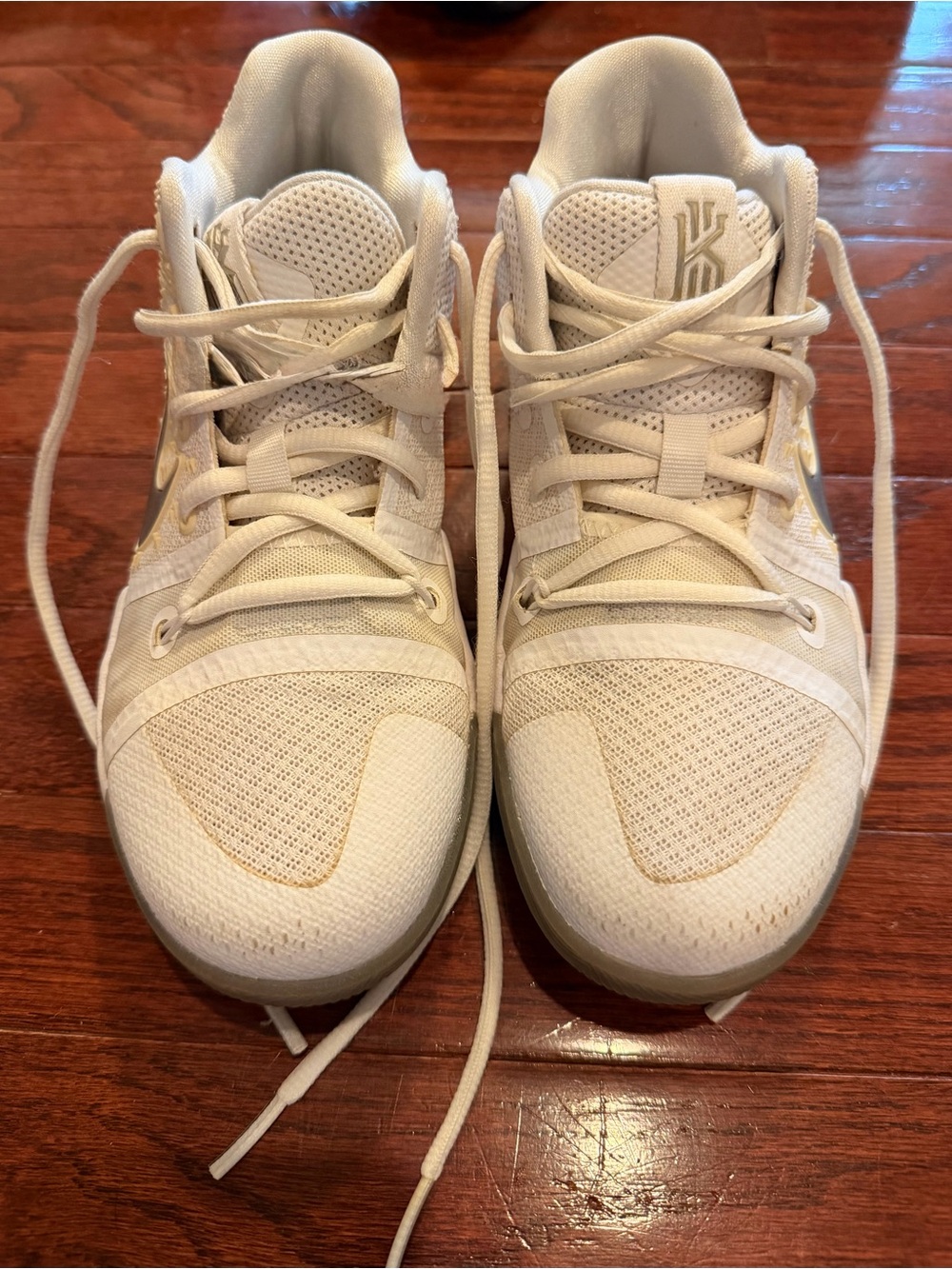 Nike Kyrie Kids' Performance Basketball Shoes - Cream/White